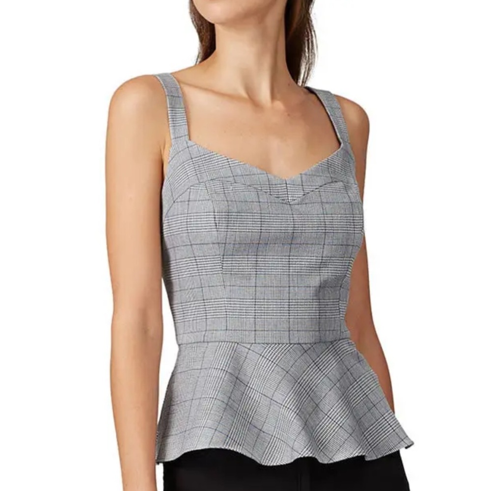 Waverly Grey Kelci Plaid Peplum Top